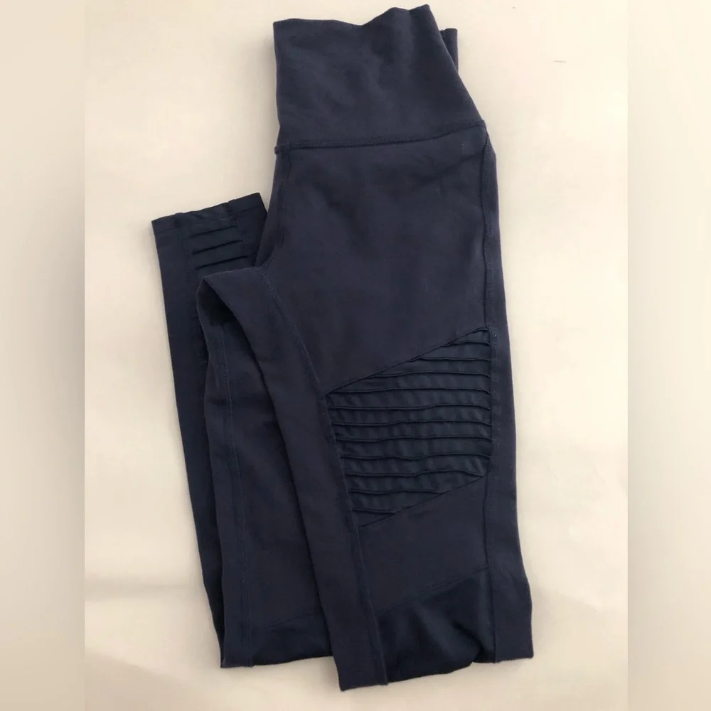 Alo YOGA High-Waist Moto Sport Leggings with Mesh Panels